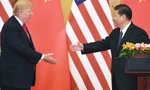 Chủ tịch Trung Quốc Tập Cận Bình đón Tổng thống Mỹ Donald Trump tại Đại lễ đường nhân dân năm 2017. (Ảnh: Getty)