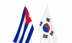 Quốc kỳ Cuba và Hàn Quốc. (Ảnh: Korea Herald)