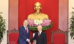 Tổng Bí thư Nguyễn Phú Trọng tiếp Bộ trưởng Ngoại giao Nga Sergei Lavrov. (Ảnh: TTXVN)
