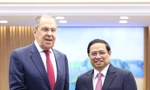 Thủ tướng Phạm Minh Chính tiếp Bộ trưởng Ngoại giao Nga Sergei Lavrov. (ảnh: Như Ý)