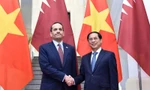 Bộ trưởng Ngoại giao Bùi Thanh Sơn tiếp Phó Thủ tướng, Bộ trưởng Ngoại giao Qatar Sheikh Mohammed bin Abdulrahman Al-Thani. (Ảnh: Mofa)