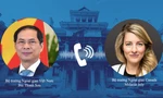 Bộ trưởng Ngoại giao Bùi Thanh Sơn và Bộ trưởng Ngoại giao Canada Melanie Joly. (Ảnh: Mofa)