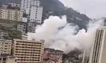Khói bốc lên từ hiện trường vụ nổ. (Ảnh: Weibo)
