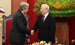 Tổng Bí thư Nguyễn Phú Trọng tiếp Tổng Thư ký LHQ António Guterres. (Ảnh: Như Ý)