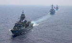 Các tàu tham gia đợt tập trận chung. (Ảnh: Hải quân Mỹ)