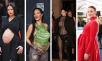 Thời trang "bầu bí" của sao Hollywood: Rihanna tranh thủ khoe con mọi lúc mọi nơi