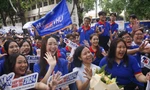 Nhạc sĩ Sỹ Luân và Hoa hậu Lê Nguyễn Bảo Ngọc ‘cháy’ hết mình tại Lễ ra quân chương trình 'Tiếp sức mùa thi' năm 2024