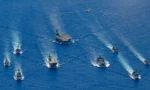 Hải quân Mỹ, Úc và Nhật Bản tập trận chung ở Biển Đông năm 2020. Ảnh: US Navy