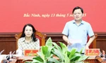 Lãnh đạo tỉnh Bắc Giang và Bắc Ninh họp bàn về chuẩn bị Văn kiện Đại hội Đảng bộ.