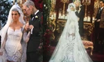 Chị cả Kardashian mặc váy cưới như nội y trong hôn lễ lần 3 với Travis Barker