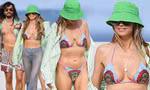 Heidi Klum gợi cảm với bikini ở tuổi 49, cùng chồng kém 16 tuổi tình tứ trên bãi biển