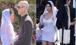 Kourtney Kardashian mặc váy ngắn cũn khoe body ‘bốc lửa’ trong đám cưới lần 2