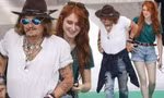 Johnny Depp dẫn gái lạ đến buổi diễn tập, mỹ nhân tóc đỏ hút hồn với đôi chân thon nuột
