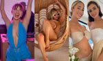 Jessica Simpson khỏa thân, Hoa hậu Olivia Culpo cùng chị gái dự tiệc bikini