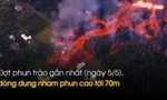 Cận cảnh núi lửa phun trào, 'nhuộm đỏ' đảo thiên đường Hawaii