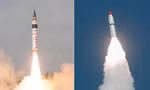 Tên lửa Agni-V missile của Ấn Độ (trái) và tên lửa Shaheen II, Hatf-VI của Pakistan (phải). Ảnh: RT