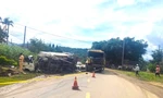 Hai ô tô tải va chạm trên Quốc lộ 19, một tài xế tử vong 