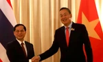 Bộ trưởng Ngoại giao Bùi Thanh Sơn chào Thủ tướng Thái Lan Srettha Thavisin ngày 11/4. (Ảnh: Mofa)