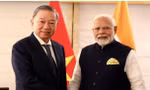 Tổng Bí thư, Chủ tịch nước Tô Lâm và Thủ tướng Ấn Độ Narendra Modi trong cuộc gặp ngày 23/9