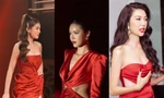 Hoa hậu Kỳ Duyên, Á hậu Thúy Vân, siêu mẫu Minh Tú đọ dáng với tông đỏ rực