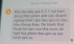Tin nhắn tố cáo "thông thầu" gửi đến số máy của Trung tâm Dịch vụ bán đấu giá tài sản TP Đà Nẵng. 