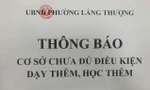 Hà Nội đóng cửa trung tâm dạy thêm, kiểm điểm giáo viên vi phạm Thông tư 29