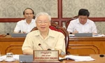 Tổng Bí thư Nguyễn Phú Trọng chủ trì họp Bộ Chính trị (ảnh TTXVN)