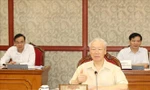 Tổng Bí thư Nguyễn Phú Trọng chủ trì cuộc họp của Bộ Chính trị (ảnh TTXVN)