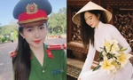 Nữ trung úy công an duyên dáng với áo dài