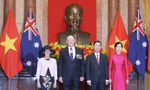 Chủ tịch nước Võ Văn Thưởng đón Toàn quyền Úc David Hurley. (Ảnh: Như Ý)