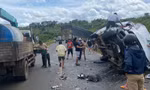 Đắk Lắk: Va chạm giữa xe tải và xe khách, 13 người thương vong