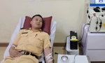Thượng úy công an hiến tiểu cầu cứu bệnh nhân trong đêm