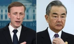 Cố vấn an ninh quốc gia Mỹ Jake Sullivan và Ngoại trưởng Trung Quốc Vương Nghị. (Ảnh: Reuters)