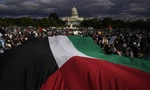 Cuộc tuần hành trước Đồi Capitol để ủng hộ Palestine và kêu gọi ngừng bắn ở Gaza ngày 21/10. (Ảnh: AP)
