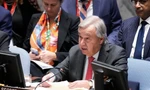 Tổng Thư ký LHQ Antonio Guterres phát biểu ngày 24/10. (Ảnh: AP)