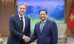 Ngoại trưởng Mỹ Antony Blinken hội kiến Thủ tướng Phạm Minh Chính. (Ảnh: Như Ý)