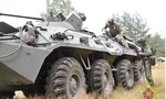 Binh lính của Belarus và lực lượng quân sự tư nhân Wagner diễn tập ngày 20/7. (Ảnh: BQP Belarus)