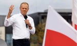 Ông Donald Tusk tuyên bố phe của ông chiến thắng trong bầu cử Ba Lan ngày 15/10. (Ảnh: AP)