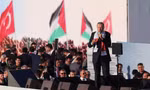 Tổng thống Thổ Nhĩ Kỳ Tayyip Erdogan phát biểu trước hàng triệu người tập trung ủng hộ Palestine ngày 28/10. (Ảnh: Reuters)