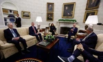 Tổng thống Mỹ Joe Biden và các lãnh đạo Quốc hội Mỹ không đạt được thoả thuận về trần nợ công sau cuộc họp ngày 16/5. (Ảnh: Reuters)