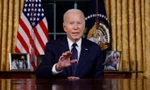 Tổng thống Mỹ Joe Biden trong bài phát biểu từ phòng Bầu Dục của Nhà Trắng ngày 19/10. (Ảnh: CNN)