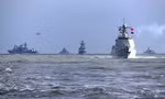 Các tàu chiến của Nga và Trung Quốc tập trận chung trên Biển Nhật Bản tháng 12/2022. (Ảnh: AP)