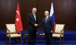 Tổng thống Nga Vladimir Putin và người đồng cấp Thổ Nhĩ Kỳ Tayyip Erdogan trong một cuộc gặp. (Ảnh: Sputnik)