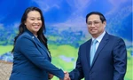 Thủ tướng Phạm Minh Chính và bà Sheng Thao - Thị trưởng thành phố Oakland. (Ảnh: Chinhphu.vn)