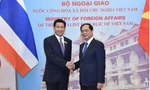 Bộ trưởng Ngoại giao Bùi Thanh Sơn và Phó Thủ tướng, Bộ trưởng Ngoại giao Thái Lan Parnpree Bahiddha-Nukara. (Ảnh: Baoquocte)