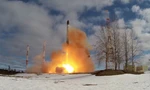 Tên lửa Sarmat được trong lần phóng thử tháng 4/2022