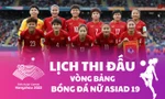 Lịch thi đấu vòng bảng bóng đá nữ Asiad 19 mới nhất