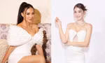 Á hậu Siêu quốc gia Kim Duyên khoe vai trần sexy, Á hậu Ngọc Thảo mặc váy xẻ chân ngực nóng bỏng 