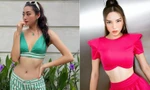 Lương Thuỳ Linh thả dáng nóng bỏng với áo tắm cách điệu, Kỳ Duyên mặc crop-top khoe eo 'con kiến'