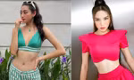 Lương Thuỳ Linh thả dáng nóng bỏng với áo tắm cách điệu, Kỳ Duyên mặc crop-top khoe eo 'con kiến'